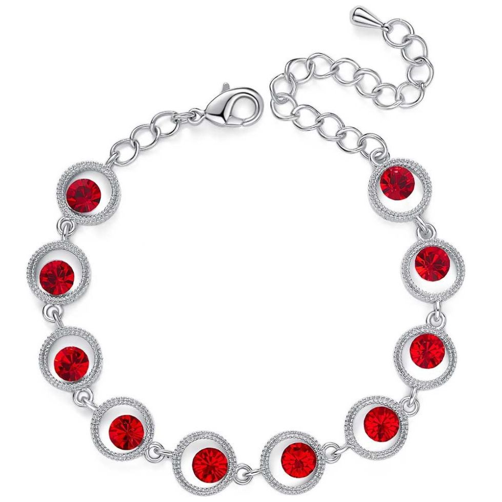 Pulsera Light Siam Cristal Swarovski Forever Crystals