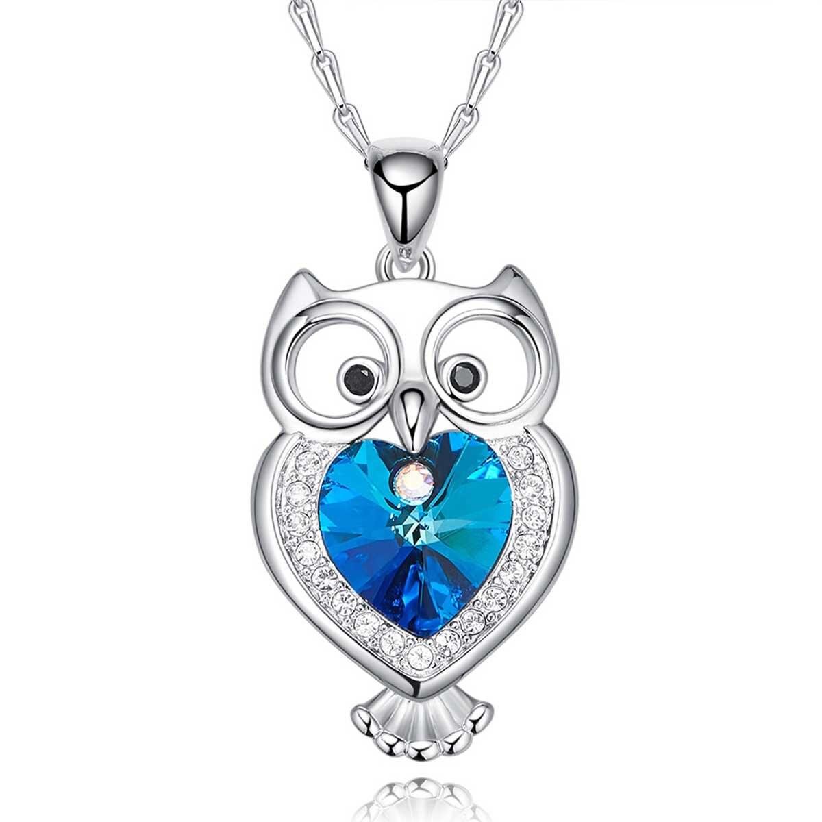 Cadena Y Dije Búho Panza Azul Mayfer