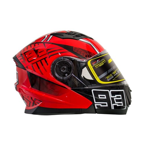 Casco Rojo con Negro Abatitle  Axus Talla Xl