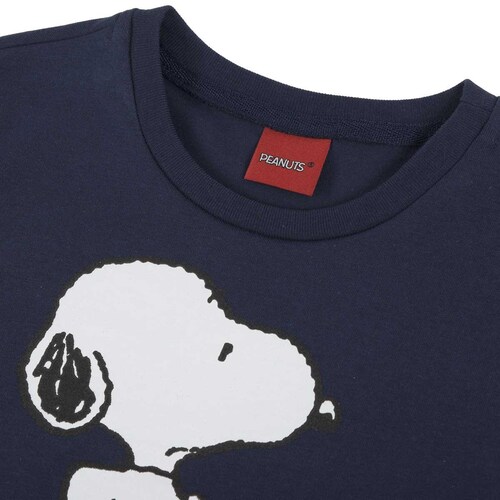 Playera para Niño Manga Corta Azul Obscuro Snoopy