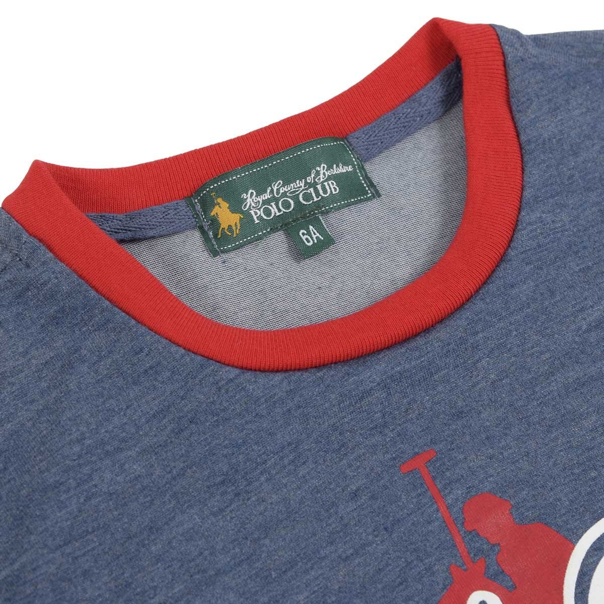 Playera para Niño Manga Corta Azul Royal Polo Club