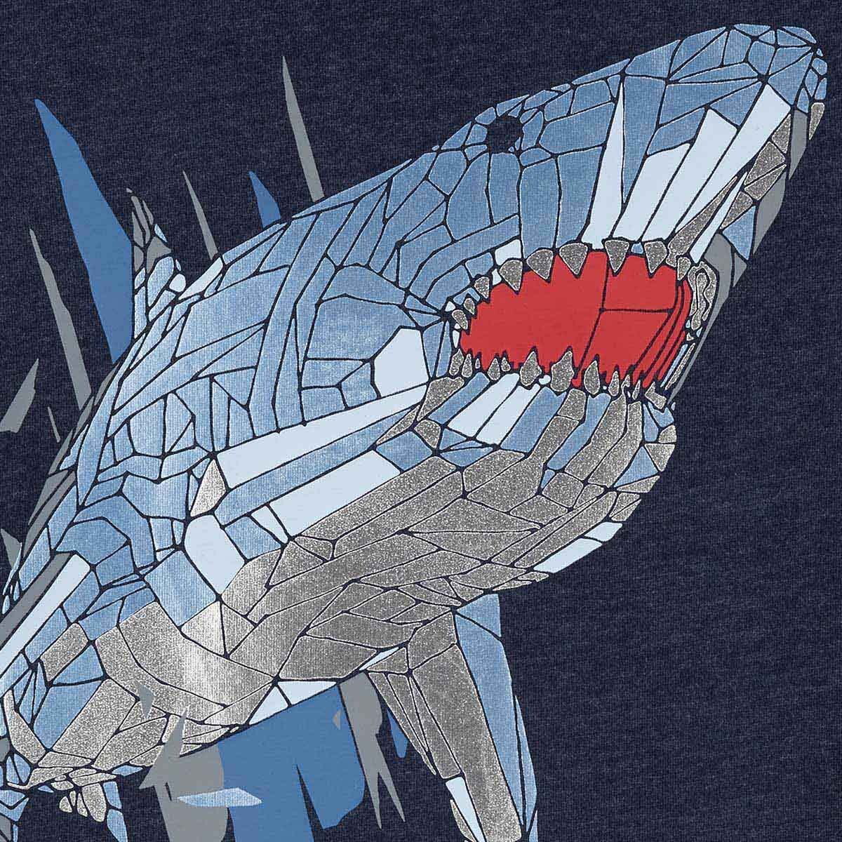 Playera Azul Marino con Estampado de Tiburón Carters para Niño