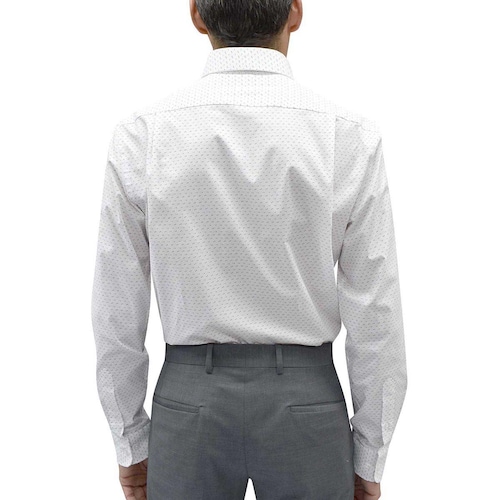 Camisa de Vestir Blanca Combinada Corte Regular Tommy Hilfiger para Caballero