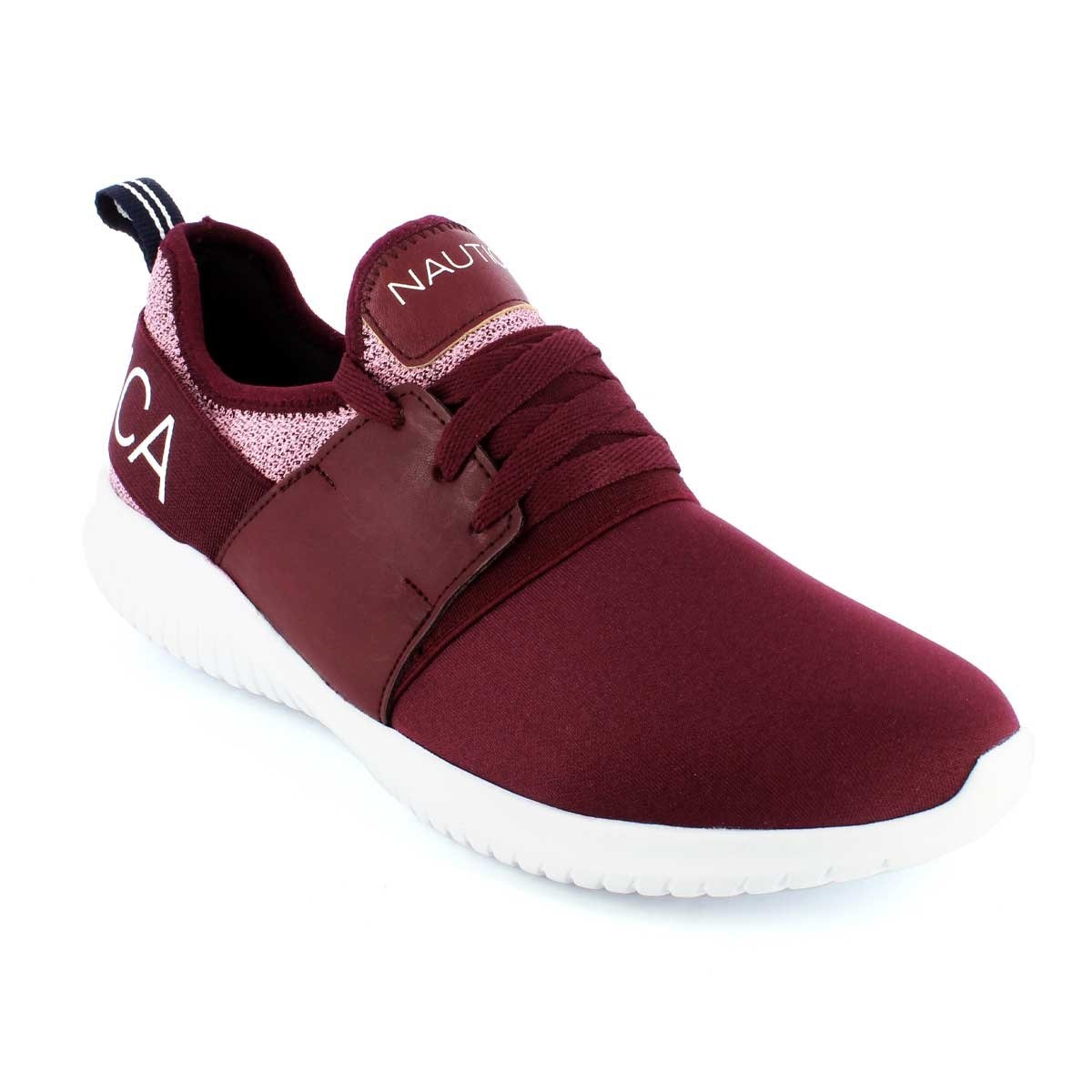 Tenis Sport Dama Vino con Rosa Náutica