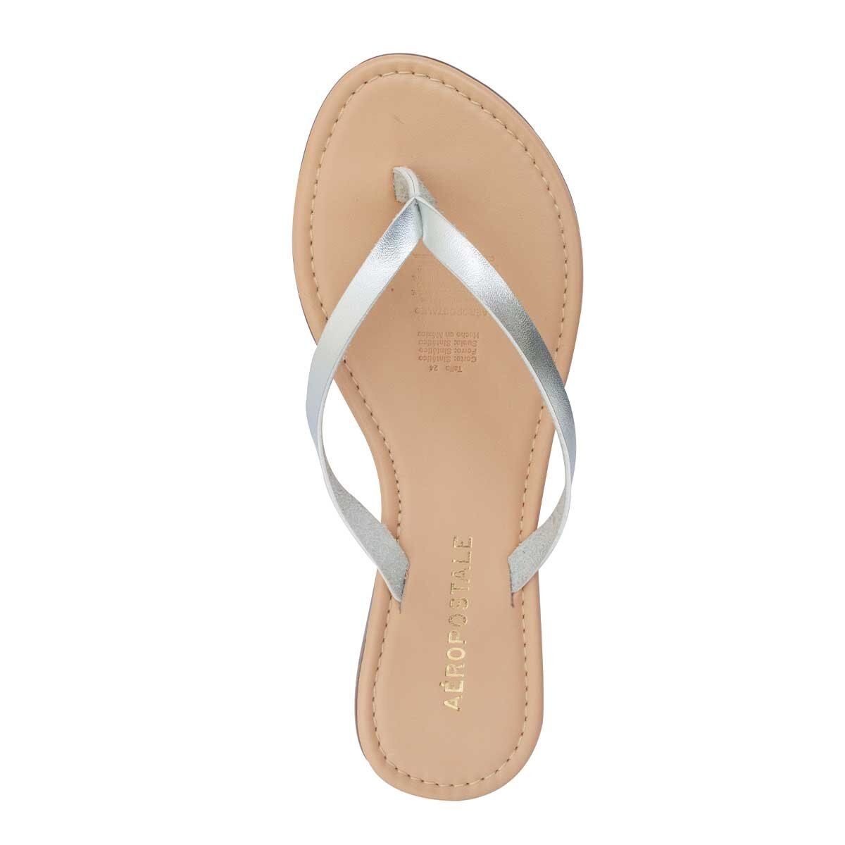 Sandalia Plateada Flip Flop Aeropostale
