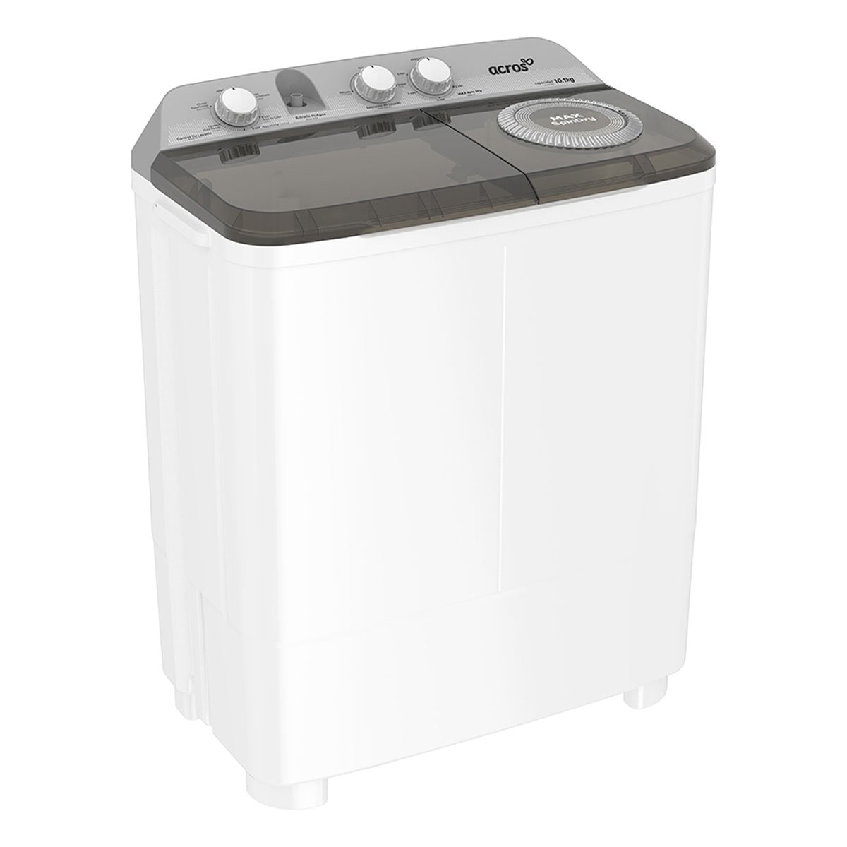 Lavadora Acros Dos Tinas 10 Kg Blanca