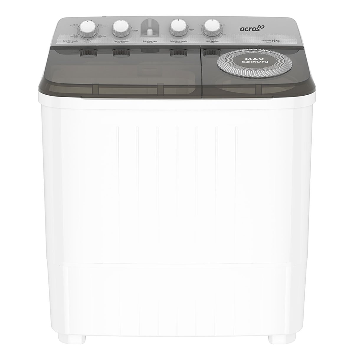 Lavadora Acros Dos Tinas 16 Kg Blanca
