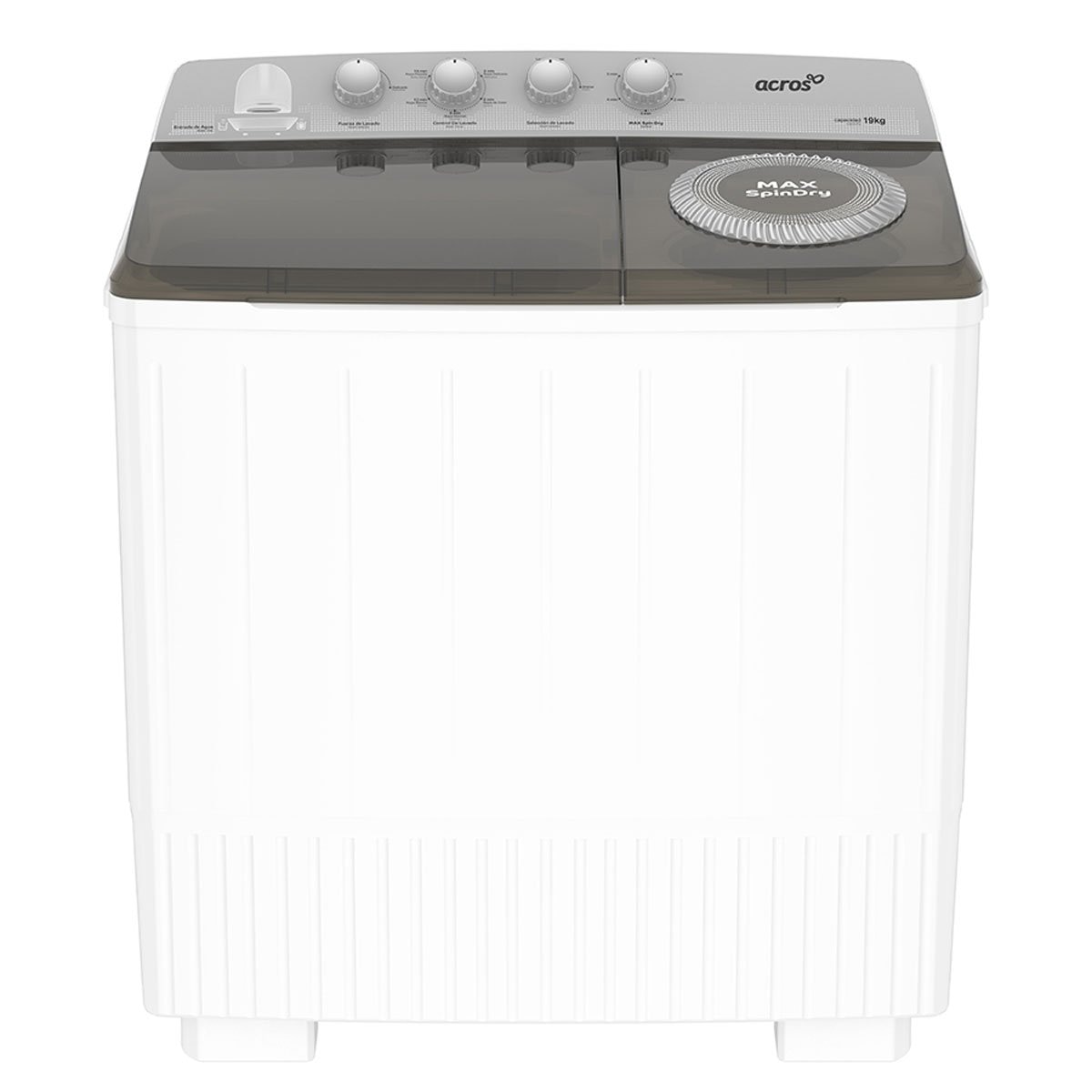 Lavadora Acros Dos Tinas 19 Kg Blanca