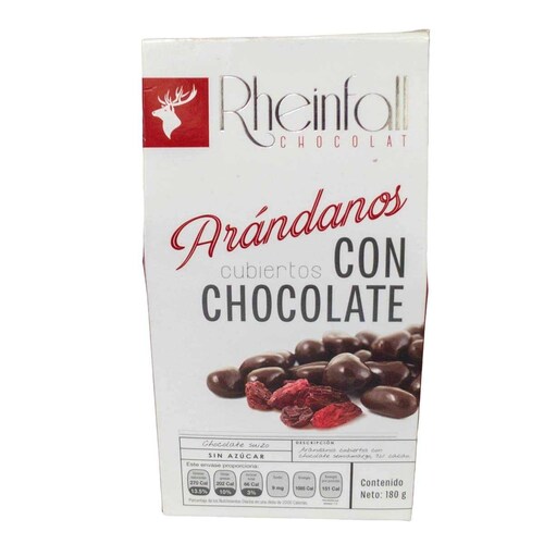 Estuche Arándanos con Chocolate Sin Azúcar 180 G  Rheinfall
