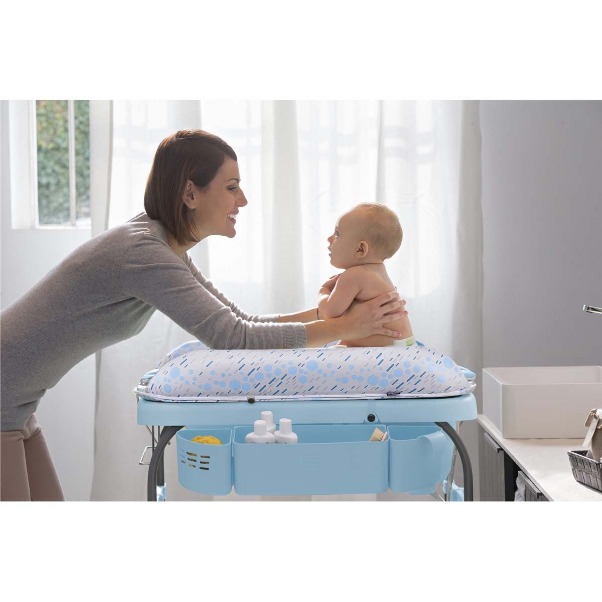 Banera Cambiador Chicco Cuddle Bubble.Banera Azul Para Bebe Cuddle Bubble Ocean Chicco Sears