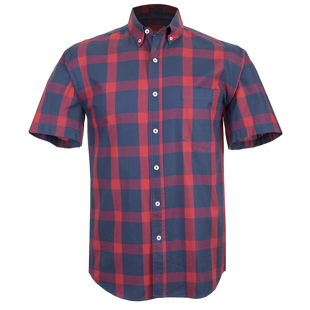 camisa roja manga corta