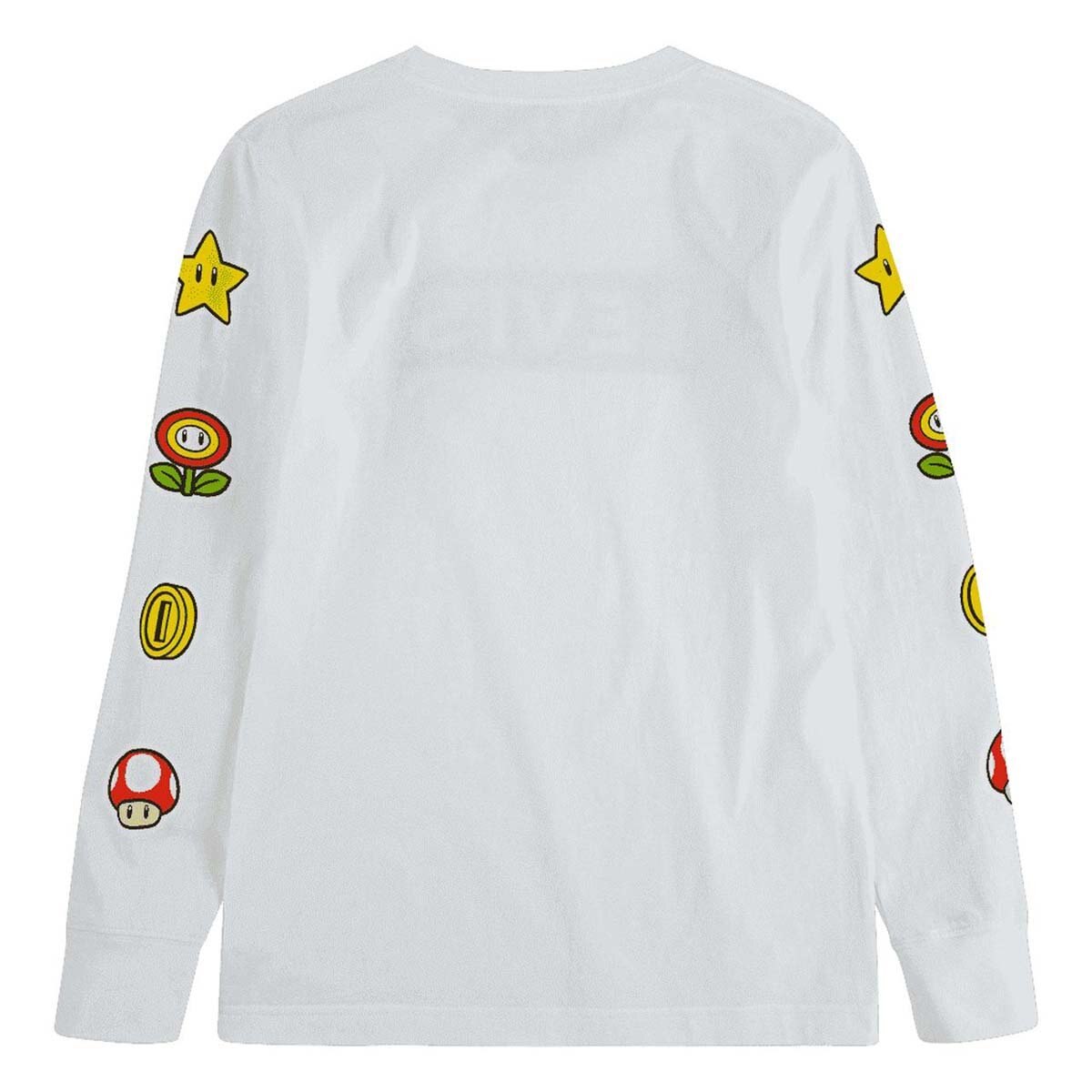 Playera Manga Larga Blanca para Niño Nintendo