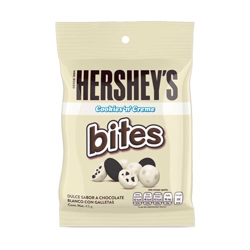 Chocolate Bites Cookies & Cream Hersheys 43 G