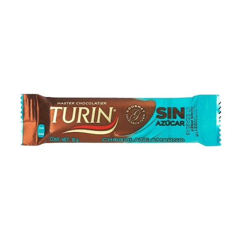 Chocolate Amargo Sin Azucar Turin 15 G