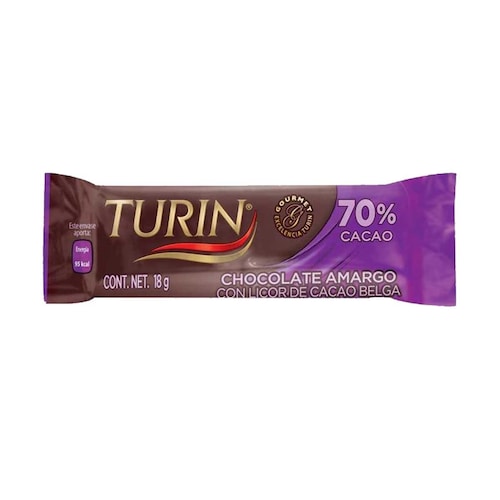 Chocolate Amargo 70% Cacao Turin 15 G