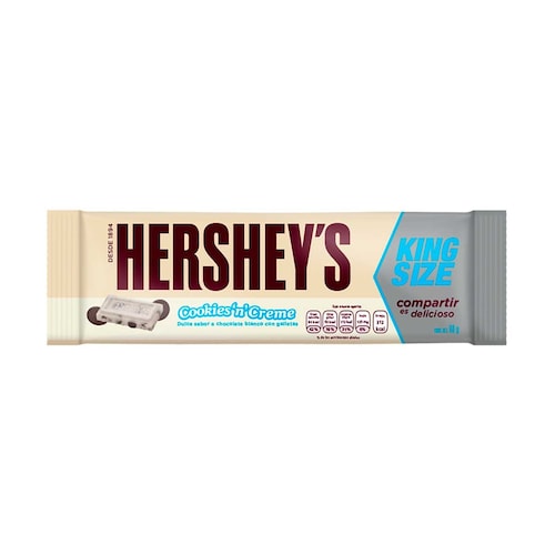 Barra Hersheys Cookies And Creme King Size 60 Grs