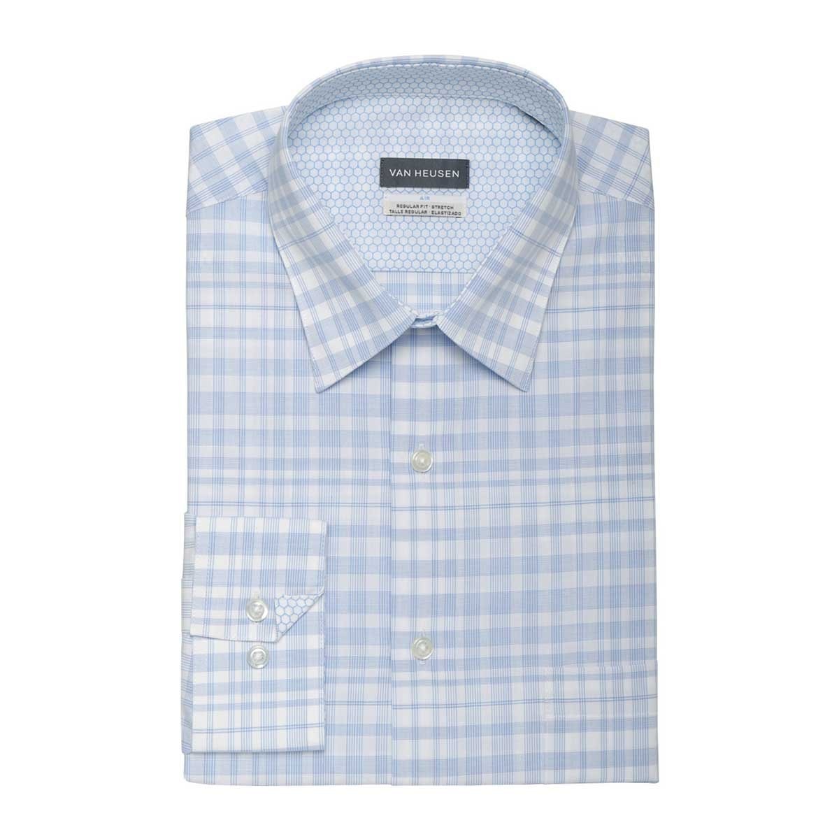 Camisa de Vestir para Caballero Van Heusen Regular Azul Combinado