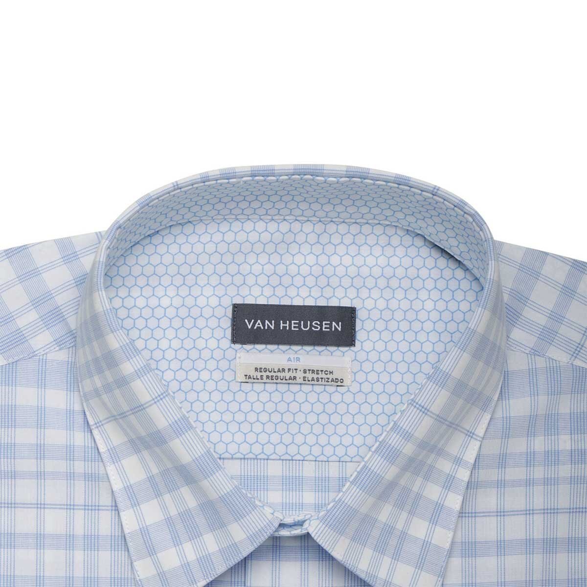 Camisa de Vestir para Caballero Van Heusen Regular Azul Combinado