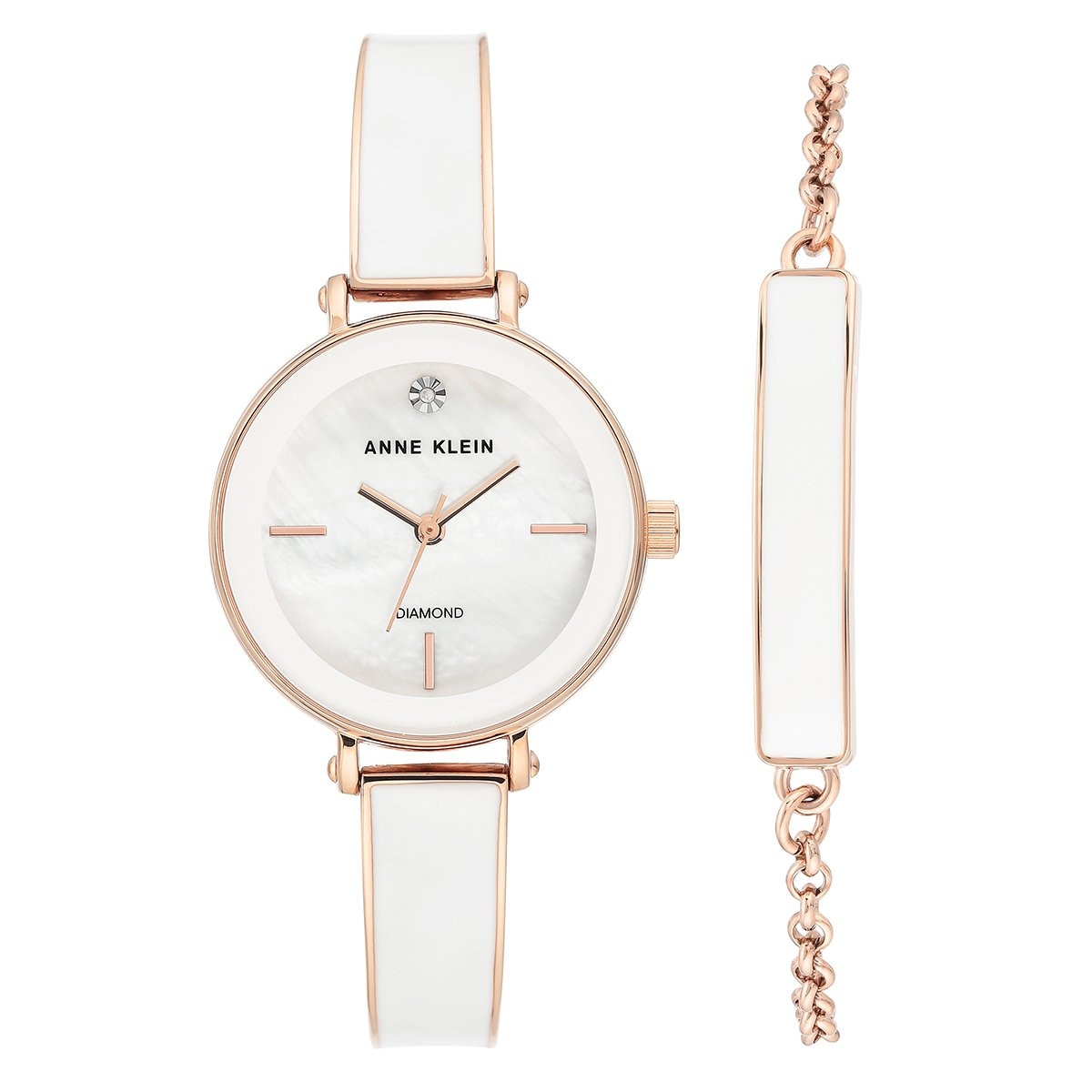 reloj anne klein dama blanco