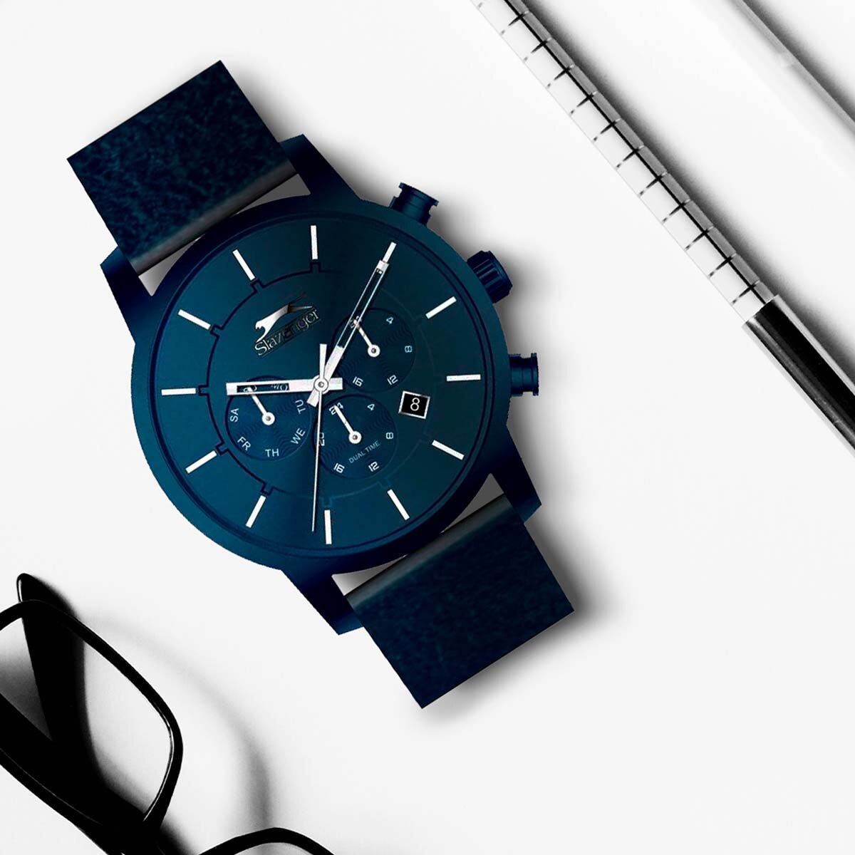 Reloj para Caballero Slazenger de Piel Azul