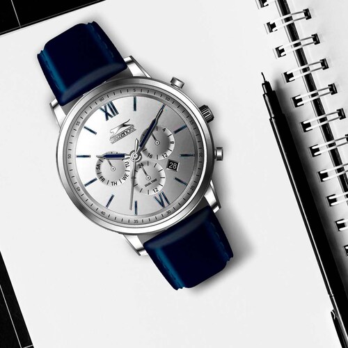 Reloj para Caballero Slazenger de Piel Azul