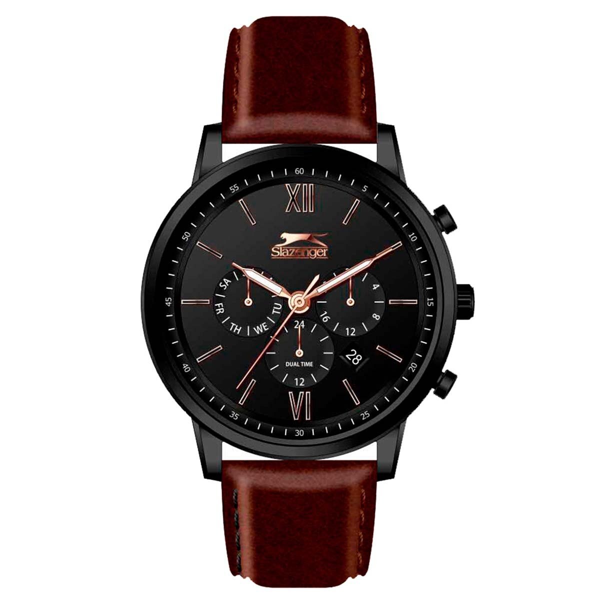 Reloj para Caballero Slazenger de Piel Cafe