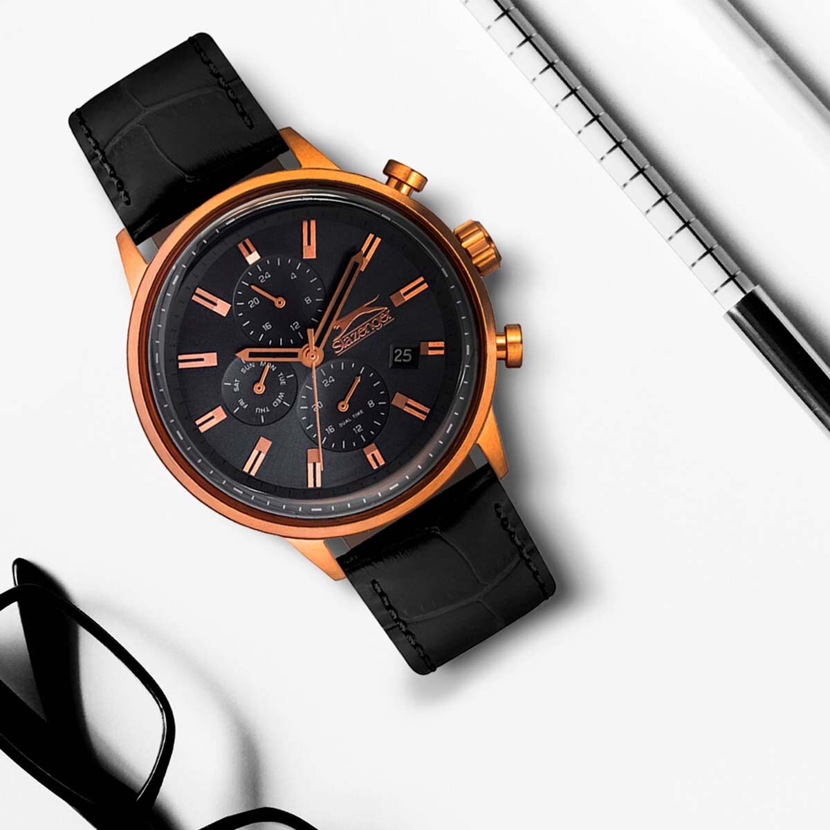 Reloj para Caballero Slazenger de Piel Negro