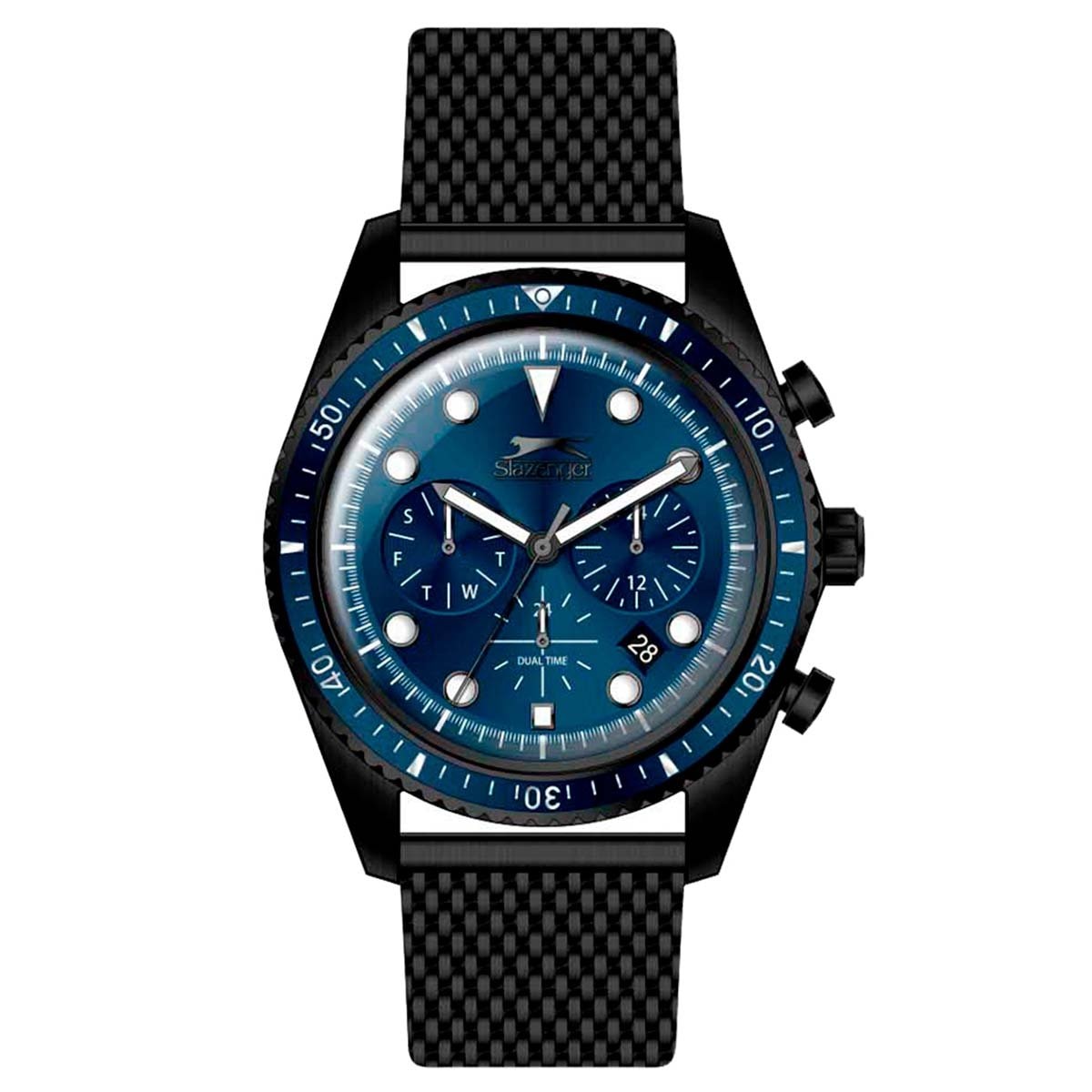 Reloj para Caballero Slazenger de Metal Negro