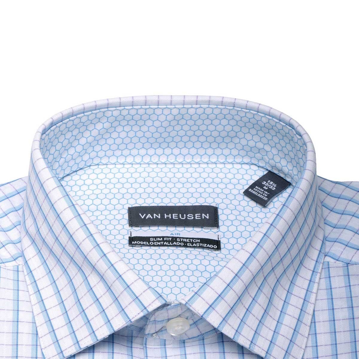 Camisa de Vestir para Caballero Van Heusen Blanco Combinado