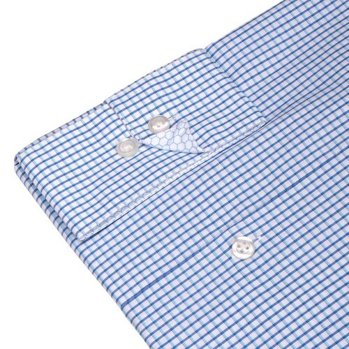 Camisa de Vestir para Caballero Van Heusen Azul Combinado