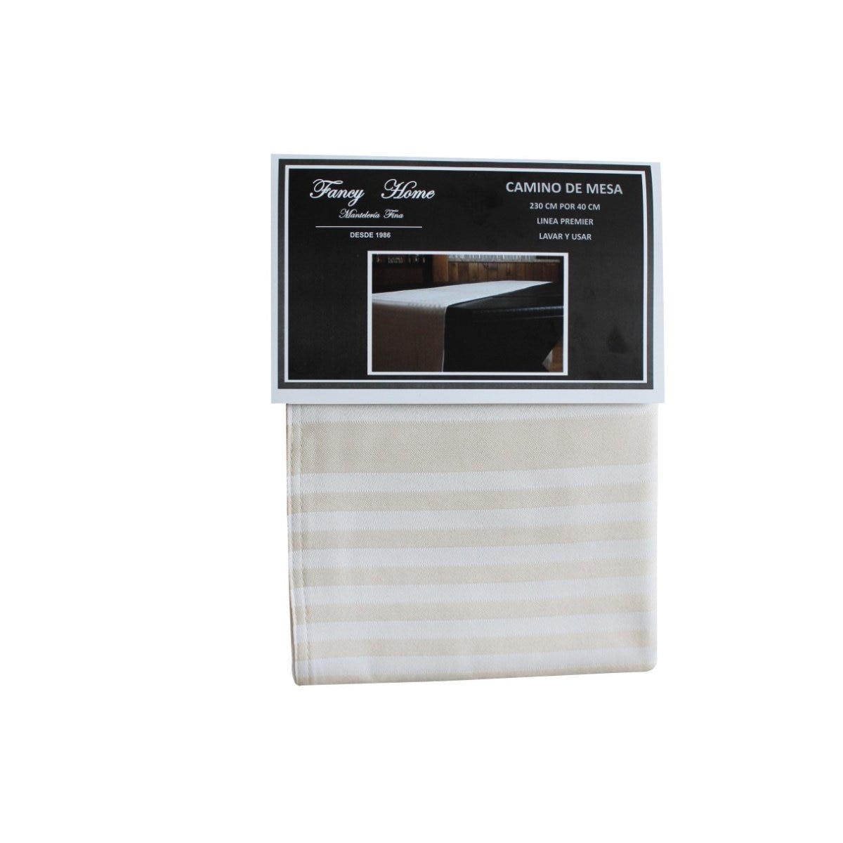 Camino de Mesa Royal Rayas Beige Fancy Home