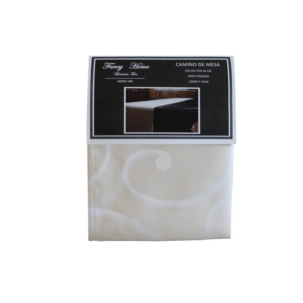 Camino de Mesa Grecas Beige Fancy Home