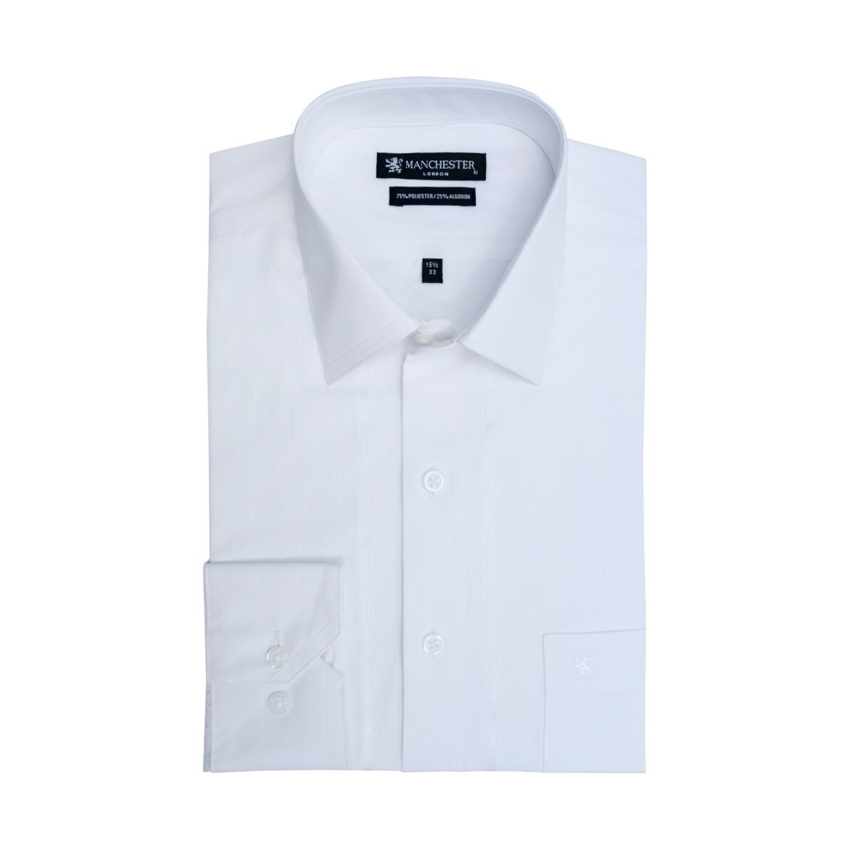 Camisa de Vestir Lisa Blanca para Caballero Manchester