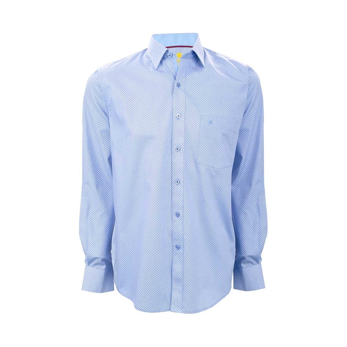 Download Camisa de vestir con estampado azul para caballero manchester - Sears