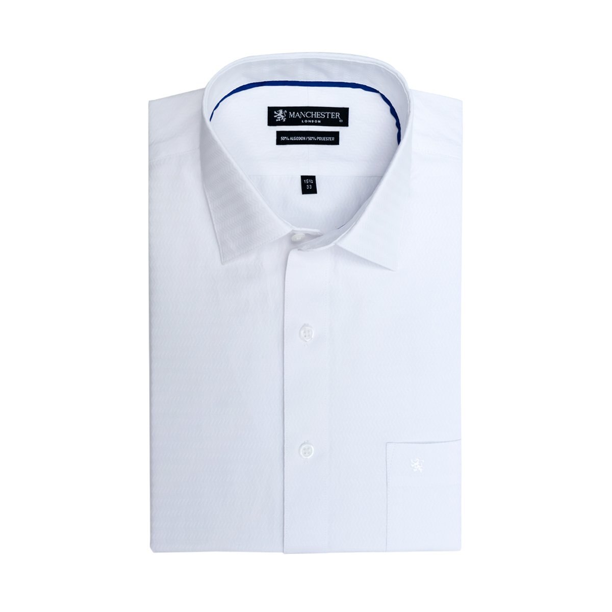 Camisa de Vestir Lisa Blanco para Caballero Manchester