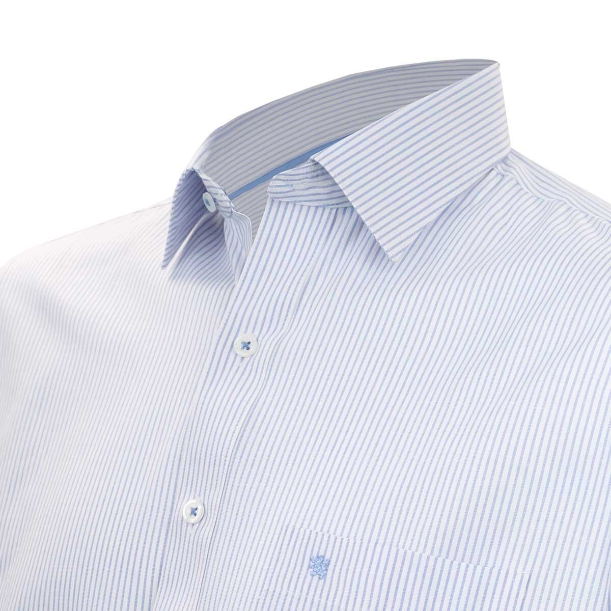 Camisa de Vestir Rayada Azul para Caballero Manchester