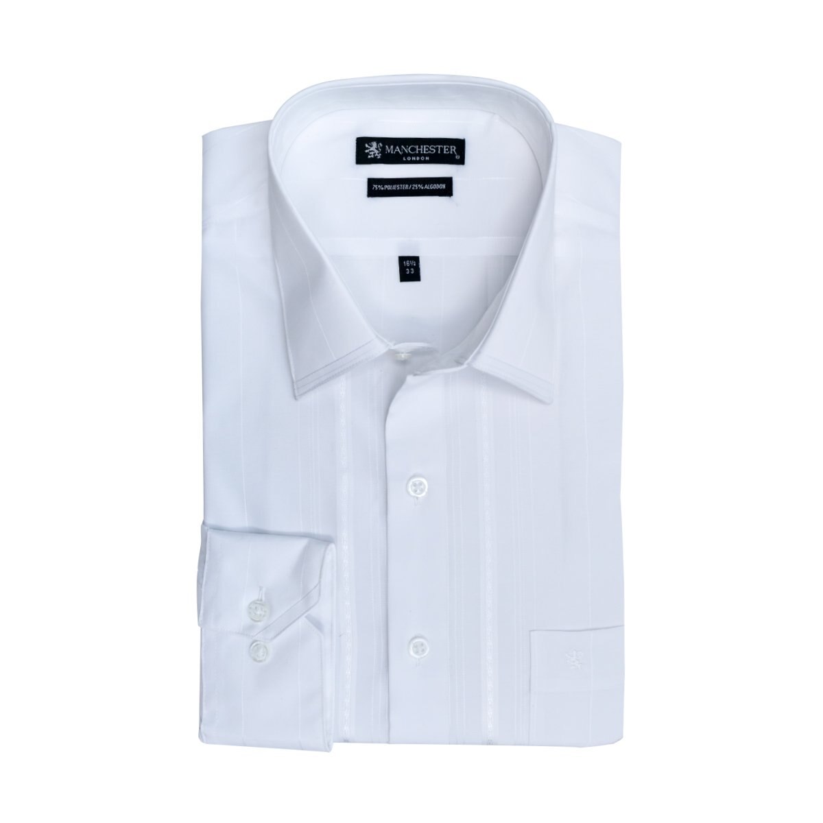 Camisa de Vestir Lisa Blanca para Caballero Manchester