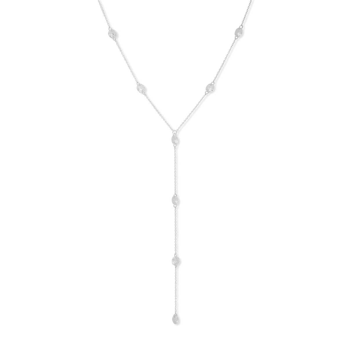 Collar Plateado de 28" Tipo Lazo You\'re Invited