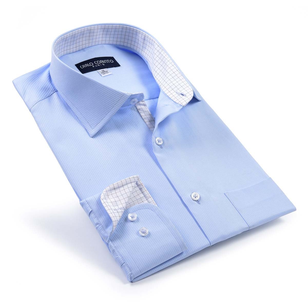 Camisa de Vestir Tradicional Morada Carlo Corinto Paris para Caballero