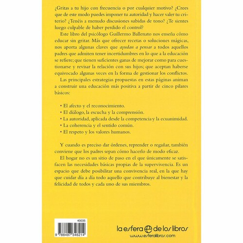 Educar Sin Gritar la Esfera de los Libros