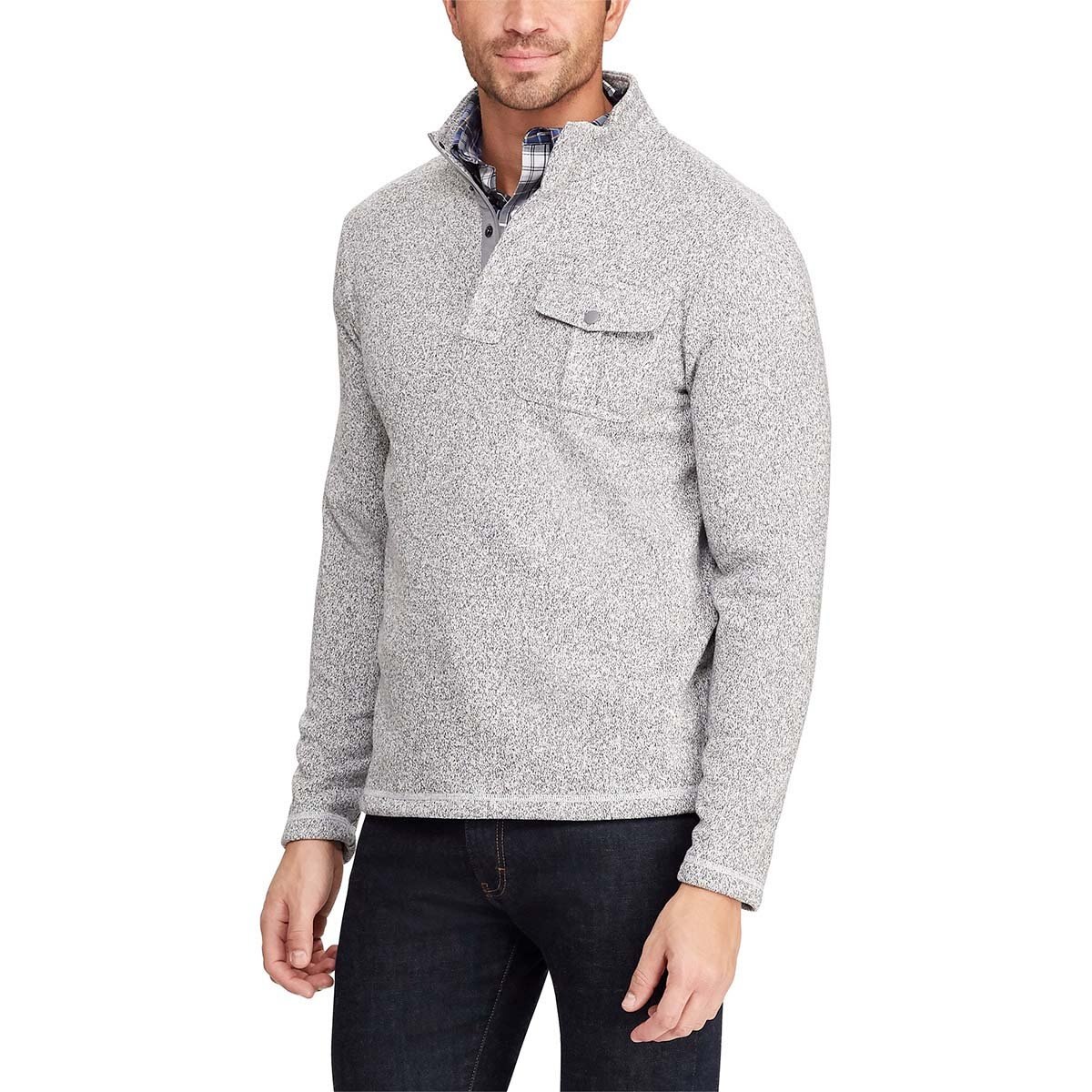Suéter Regular Gris con Cierre para Caballero Chaps