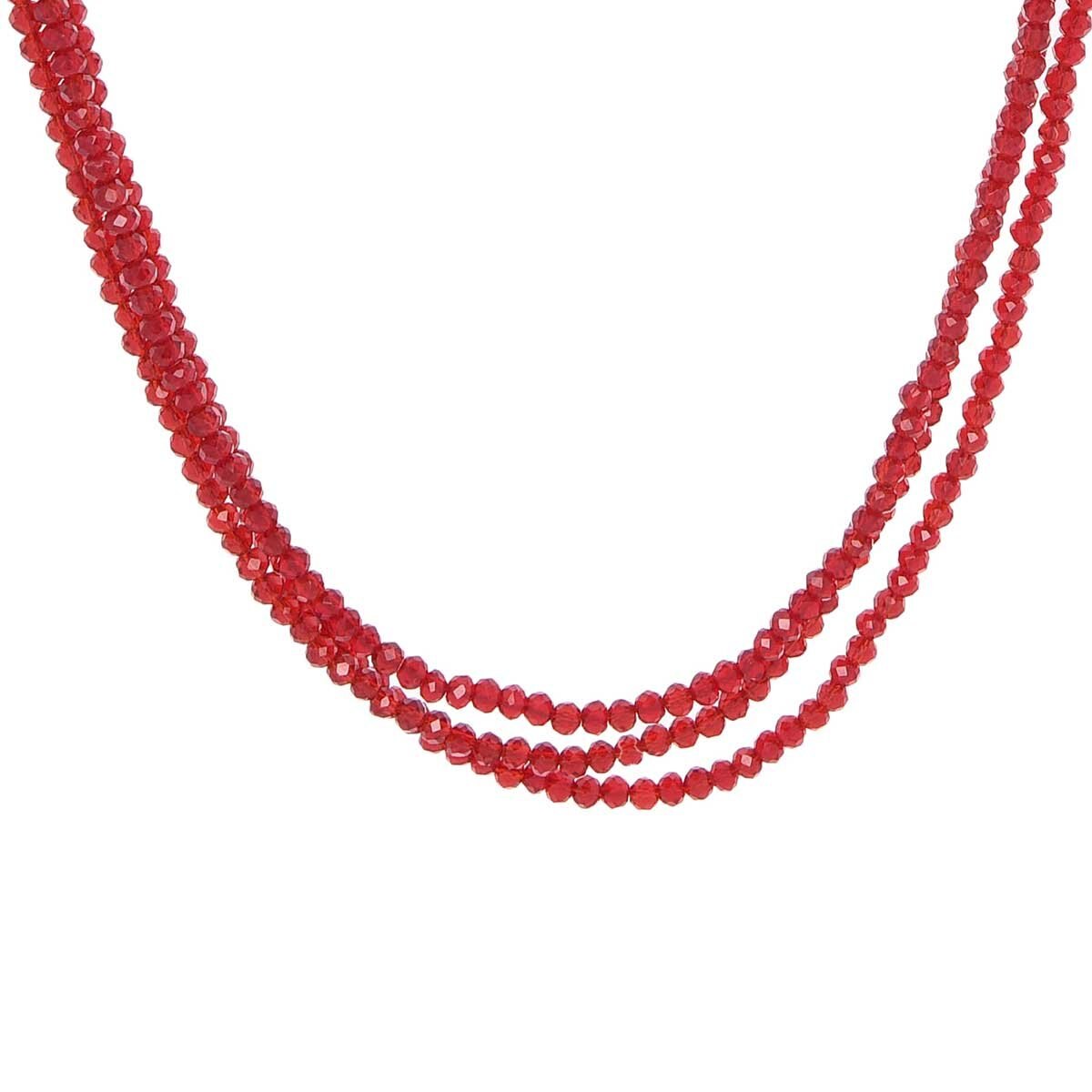 Collar Dorado Tipo Niveles con Resina Color Rojo Nine West