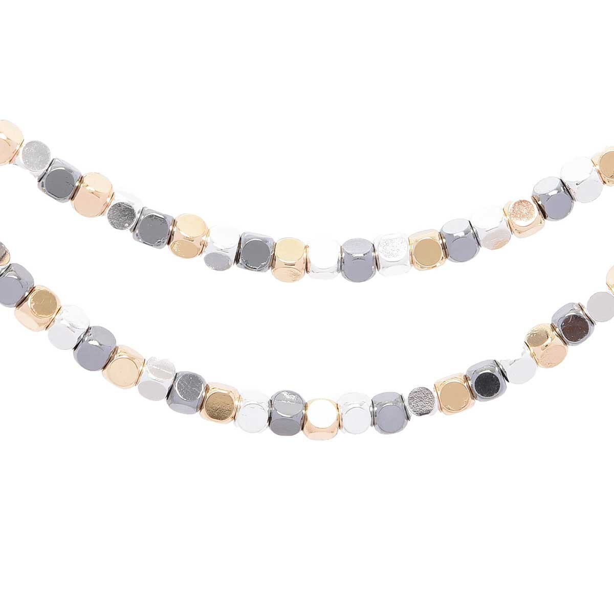 Collar Tritono con 2 Niveles con Pequeña Pedrería Nine West