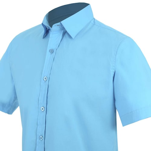 Camisa Manga Corta Azul para Caballero Bruno Magnani