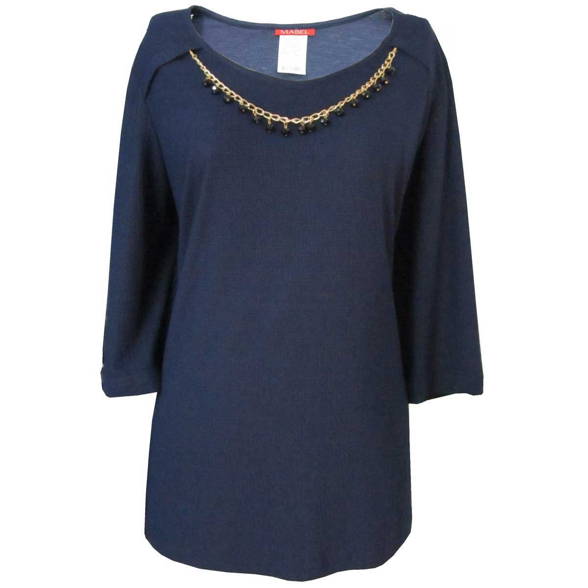 Blusa Lisa con Collar Mabel