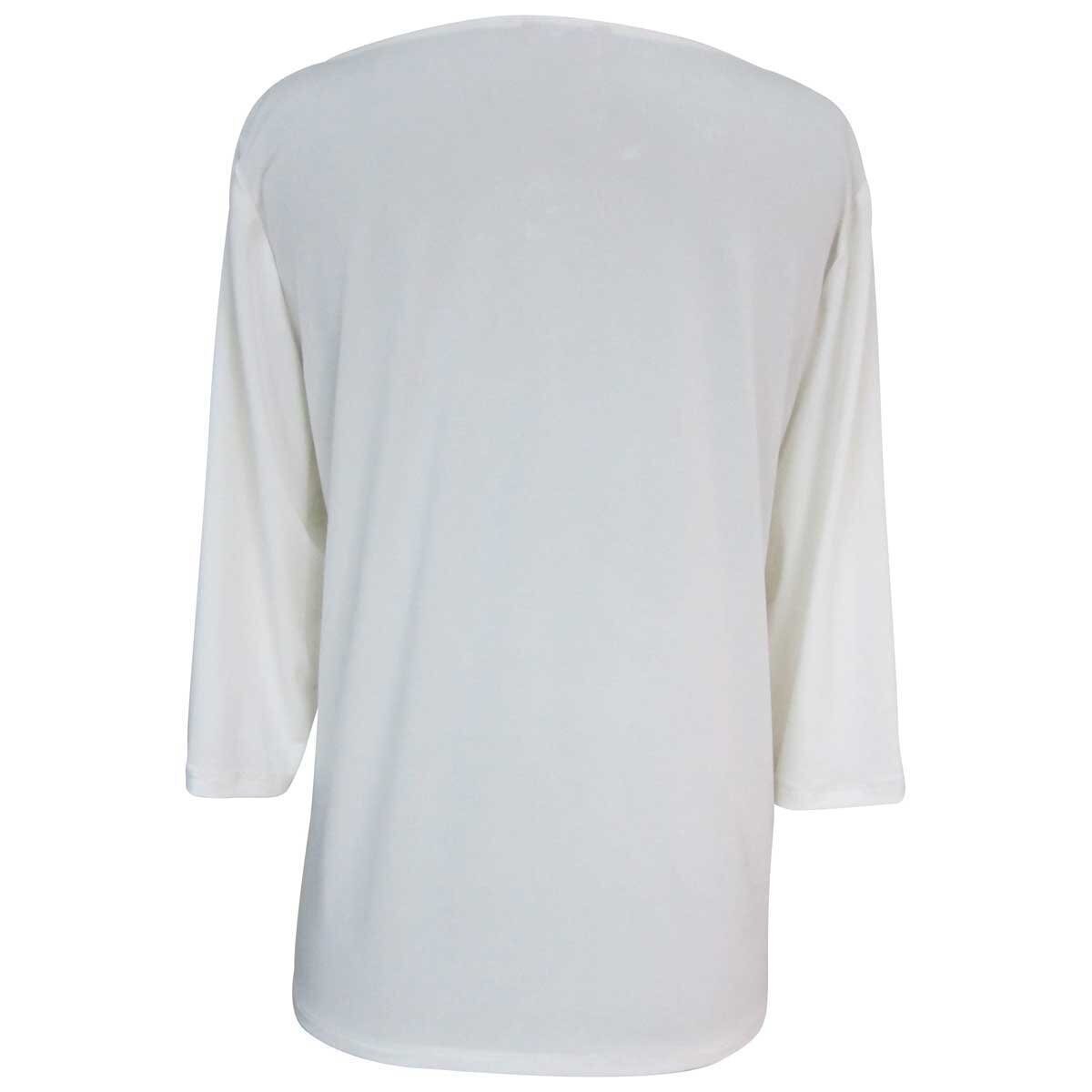 Blusa Lisa Ojal Manga 3/4 Mabel