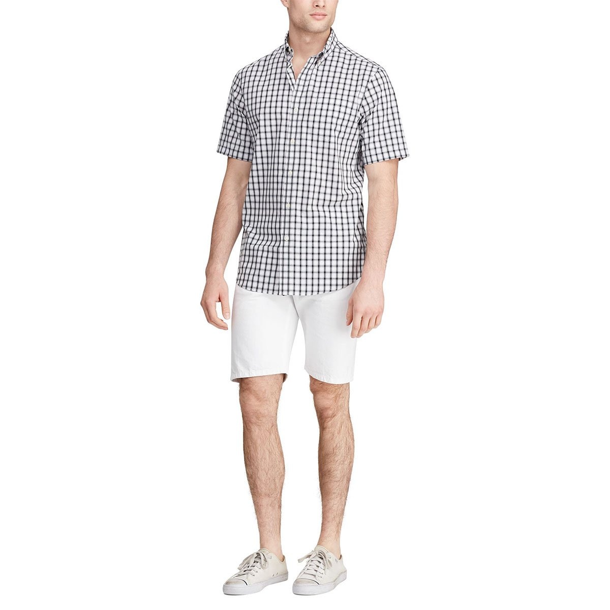 Camisa Slim Manga Corta Cuadro Chaps para Caballero