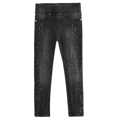 Jeans Corte Skinny con Aplicación de Pedreria para Niña 4Teen