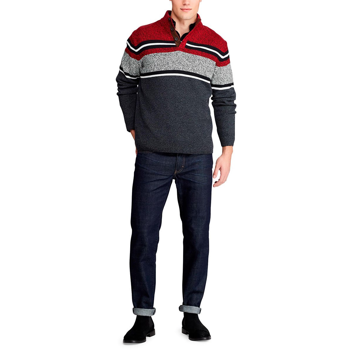 Suéter Rojo Combinado para Caballero Chaps