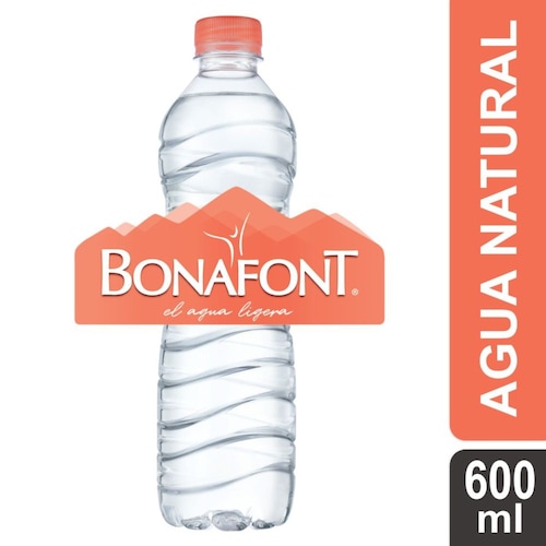 Agua Natural, 600 Ml.  Bonafont